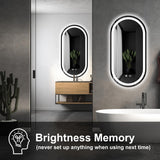 16x32 LED Bathroom Mirror - Anti-Fog Dimmable Vanity Mirror