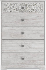 Paxberry Boho Chic 6 Drawer Dresser, Whitewash