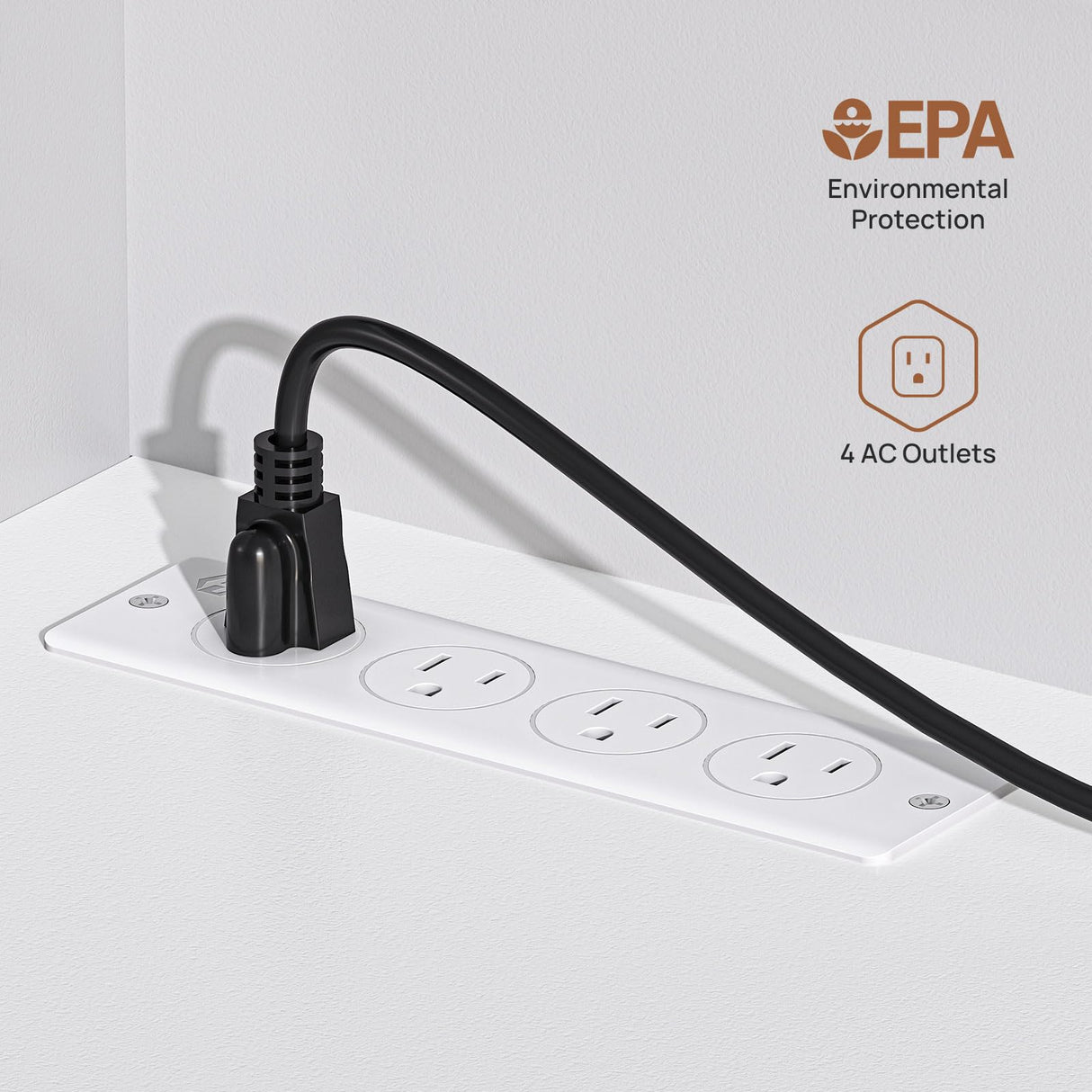 White Fireplace TV Stand with LED Lights & Power Outlets - 65 Inch