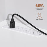 White Fireplace TV Stand with LED Lights & Power Outlets - 65 Inch