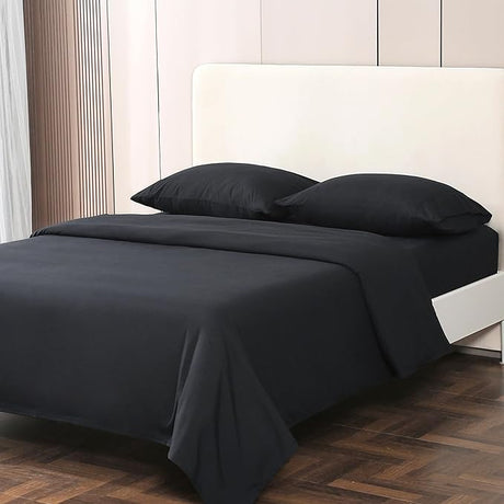 King Size Sheet Set, 4-Piece Brushed Microfiber Sheets for King Size Bed Set,