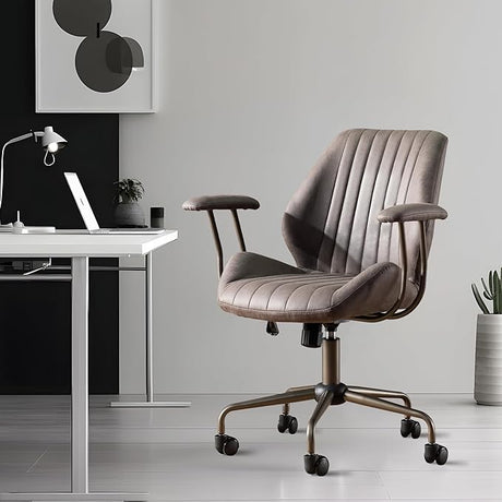 Mid-Century Modern Office Chair,Rolling Swivel Height Adjustable Ergonomic chair