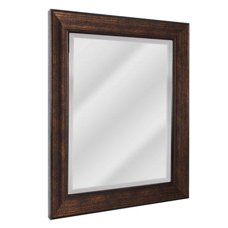 Bronze Copper Beaded Framed Wall Vanity Beveled Mirrors, Bathroom Mirrors"