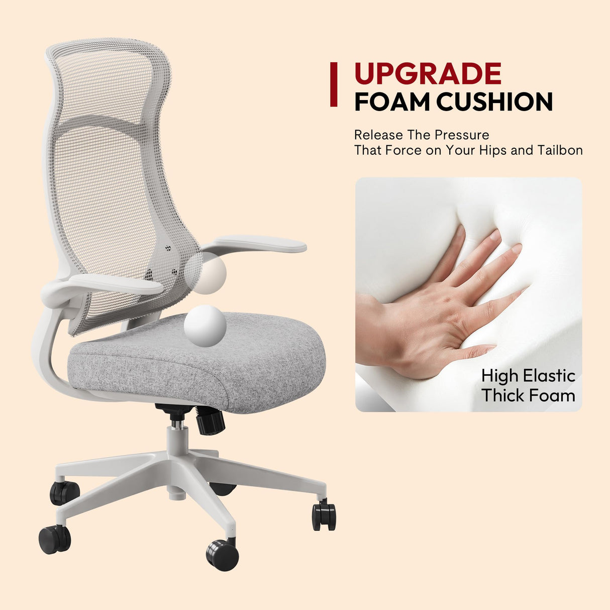 Office Desk Chairs High Back Ergonomic Computer Chair with Lumbar Support