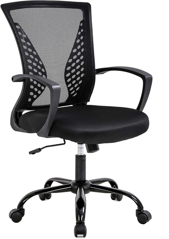 Mesh Chair Ergonomic Mid Back Swivel Rolling Desk Chair with Armrest Height Adjustable