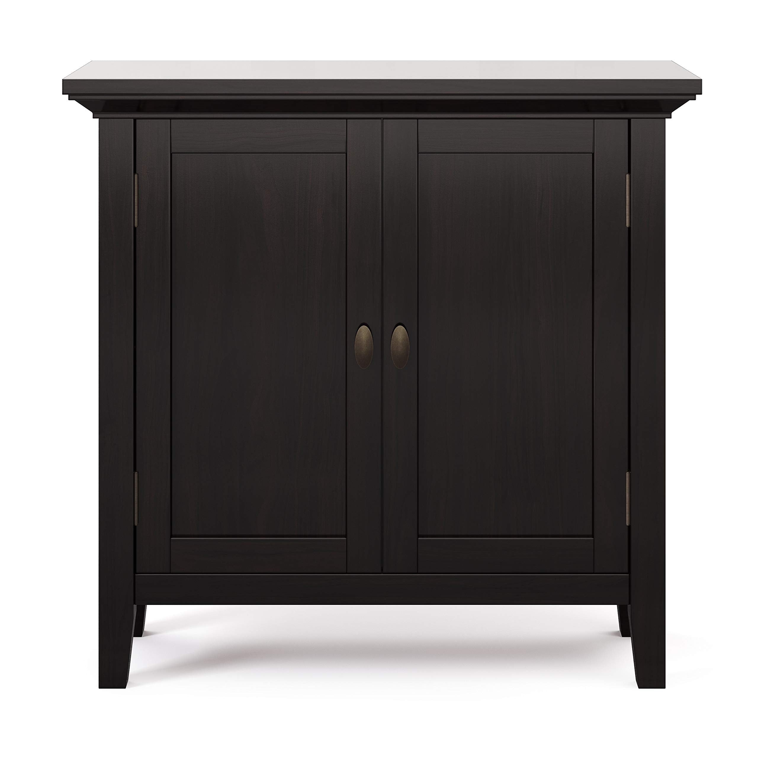 Redmond SOLID WOOD 32 inch Wide Transitional Low Storage Cabinet in Hickory Brown