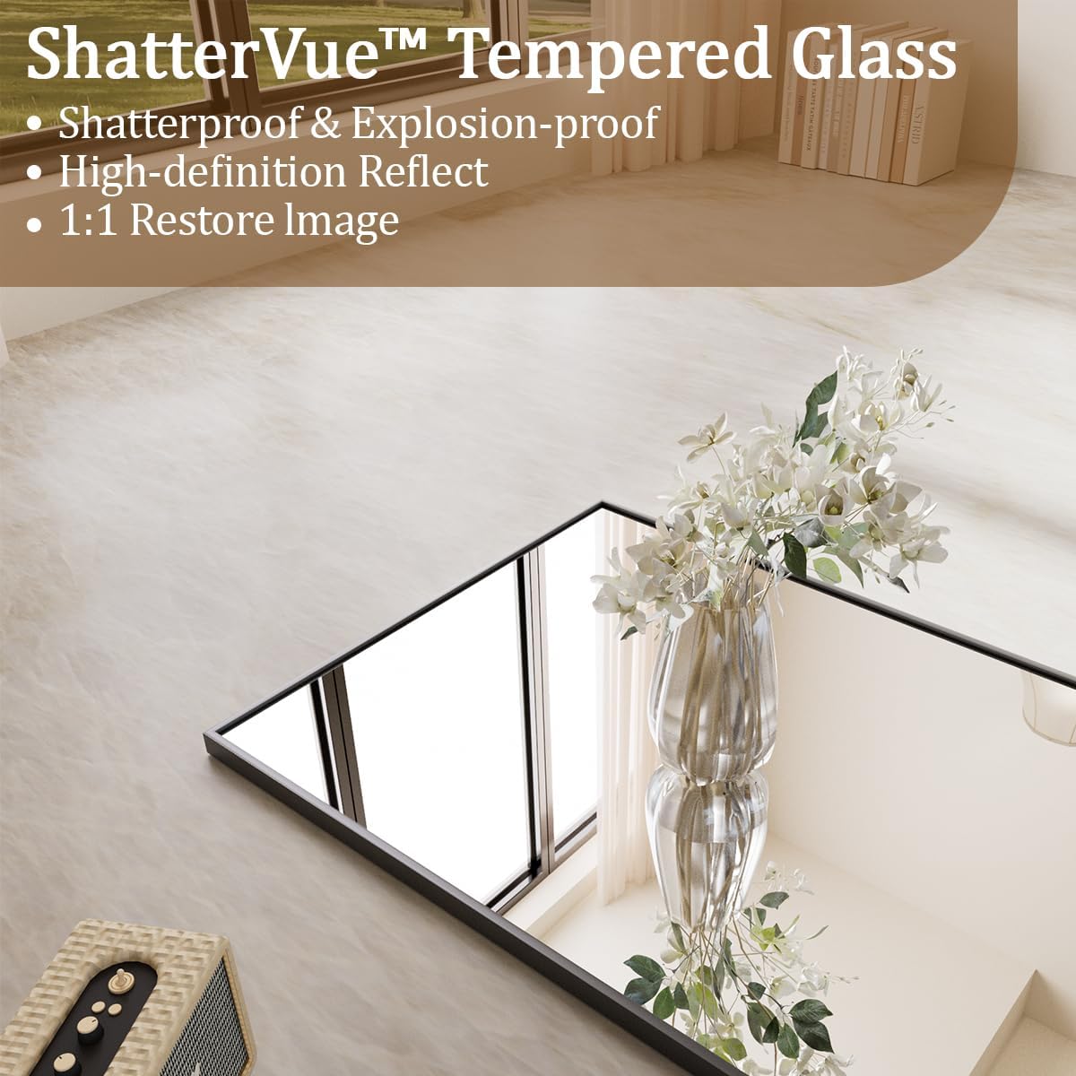 Large Mirrors for Wall, 65"x24" Full Length Mirror with Stand, Full Body Mirror