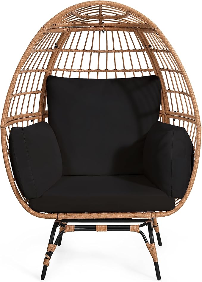 Rattan Egg Chair for Children, Indoor Wicker Kids Egg Chair, Outdoor Patio Rattan Egg Chair