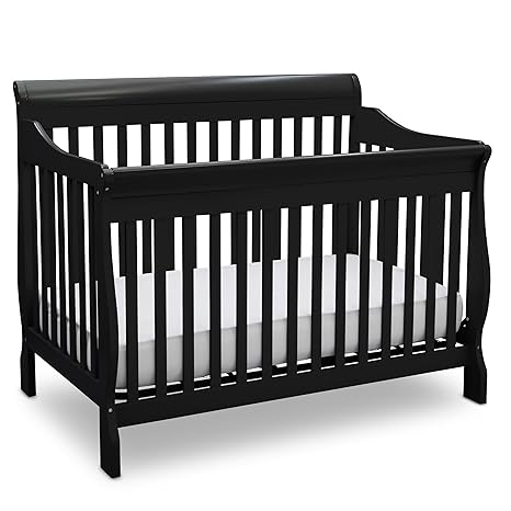 Canton 4-in-1 Convertible Crib - Easy to Assemble, Espresso Cherry