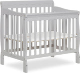 Aden 4-in-1 Convertible Mini Crib In Natural, Greenguard Gold Certified, Non-Toxic Finish,