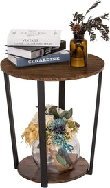 Round End Table Side Table for Living Room Sofa Couch End Tables