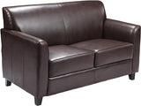 HERCULES Diplomat Series Brown LeatherSoft Loveseat