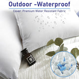 Pack of 4 18x18 Outdoor Pillow Inserts, Water Resistant Throw Pillow Inserts