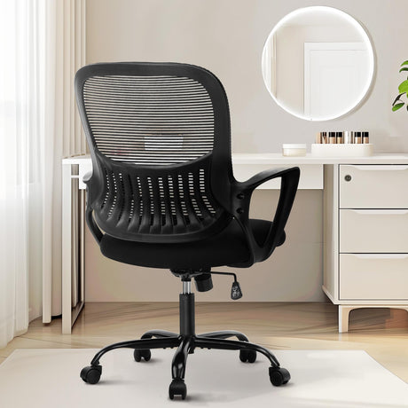 Office Computer Desk Managerial Executive Chair, Ergonomic Mid-Back Mesh Rolling Work