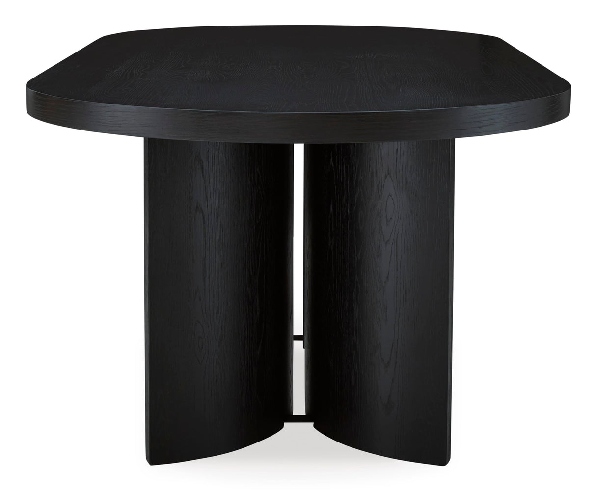 Rowanbeck Minimalist Dining Table for 8 People - Black