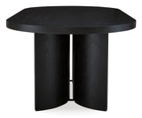 Rowanbeck Minimalist Dining Table for 8 People - Black