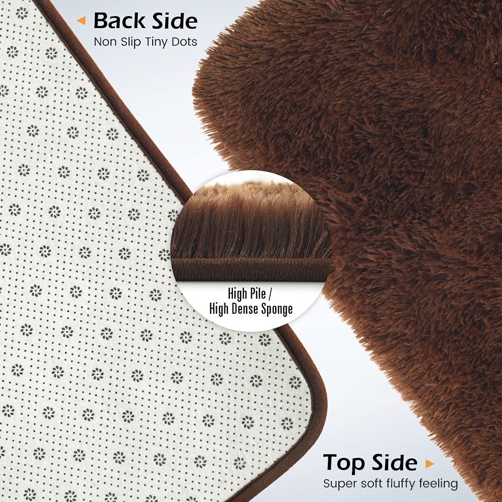 Shag Fluffy Area Rug for Bedroom Girls Living Room, Extra Soft and Fuzzy