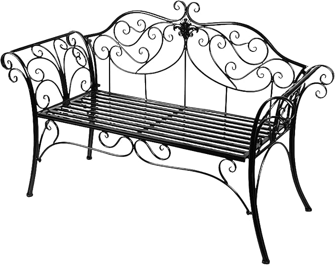 Garden Bench Metal Outdoor Benchs