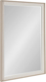 Kobert Transitional Rectangle Wall Mirror, 24 x 36, Tan