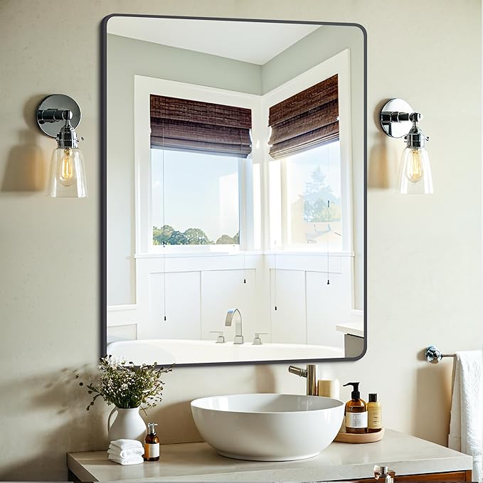 Black Bathroom Vanity Mirror, Black Wall Mirror