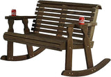 Heavy Duty 800 Lb Roll Back Pressure Treated Double Rocker with Cupholders (Unfinished)