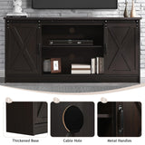 TV Stand for 65 Inch TV, Entertainment Center with Sliding Barn Door, Adjustable Storage