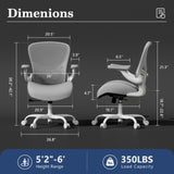 Ergonomic Office Chair with Memory Foam Seat and Adjustable Lumbar Support