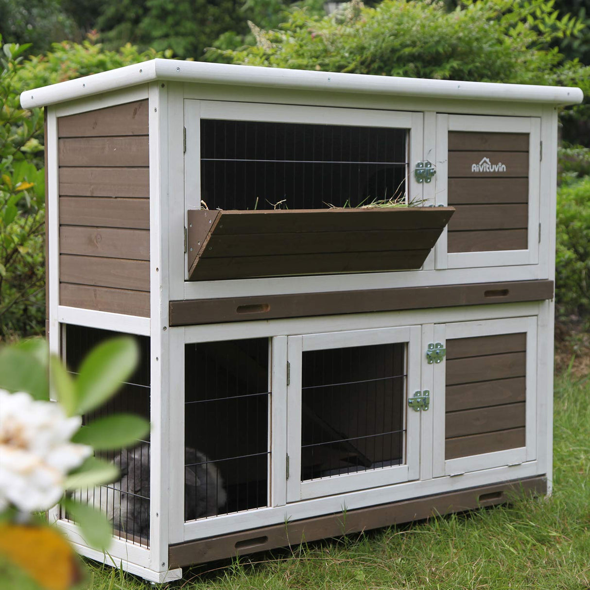 Rabbit Hutch Bunny Cage Indoor Outdoor Guinea Pig Cage