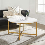 Modern Round Coffee Table for Living Room, Sofa Center Table for Dining Room,