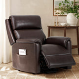 Chair for Elderly-Electric Leather Lift Chair Remote Control, Ergonomic Recliner Chair with Side Pocket, Spacious Seat-Chocolate