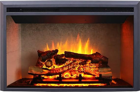 Edward Electric Fireplace Insert with Fire Crackling S