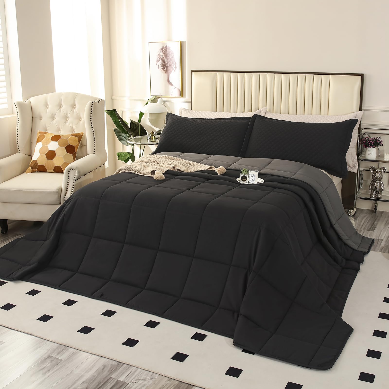 128x120 Oversized King Plus Comforter, Extra Large King Size