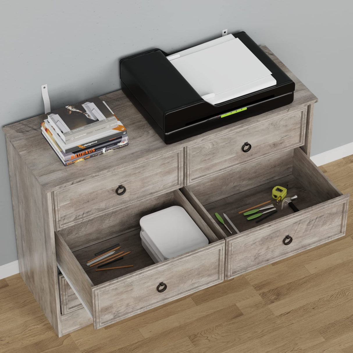 Modern 6 Drawer Dresser, Dressers for Bedroom, Chest of Drawers