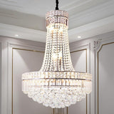 Luxury Crystal Chandelier Gold Empire Hanging Chandelier 13-Lights Crystal Ceiling