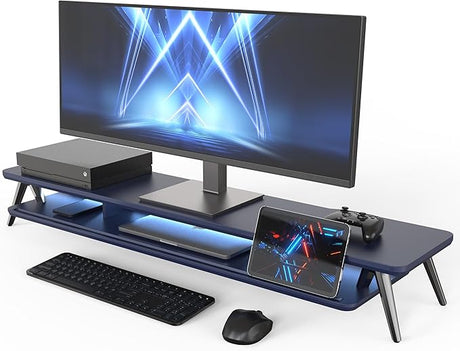 Dual Monitor Stand, Monitor Stands Riser for 2 Monitors, 42.5 Inch Monitor Stands Shelf