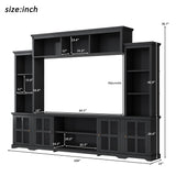 Modern Television Minimalism Style Entertainment Wall Unit with Bridge