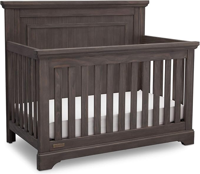 Simmons Kids SlumberTime Paloma 4-in-1 Convertible Crib, Rustic Grey