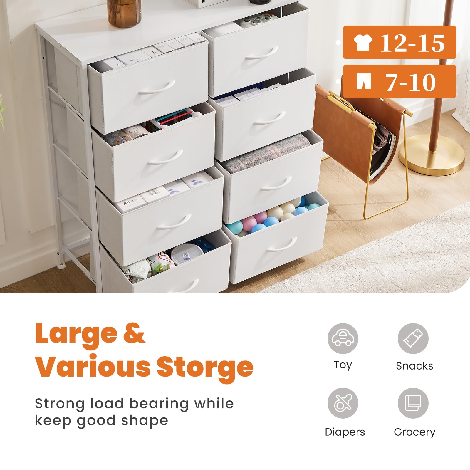 Dresser - Dresser for Bedroom Drawer Dresser Organizer Storage Drawers
