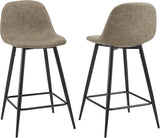 CF501625-GY Weston Counter Stool (Set of 2), Distressed Gray/Matte Black