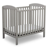 Emery Mini Convertible Baby Crib with 2.75-inch Mattress, Grey