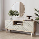 TV Stand for Living Room TV Media Console Table Fits TV 50 55 60 65 inch