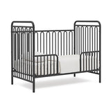 4-in-1 Metal Convertible Crib, Charcoal Grey