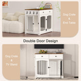 40 Inch Dog Crate Furniture with Drawers - Farmhouse End Table