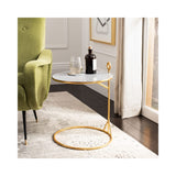 Home Emirah Grey and Gold Round C Table