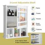 Bathroom Medicine Cabinet with Mirror, Wall Mounted Hanging Storage Organizer with Adjustable Shelf