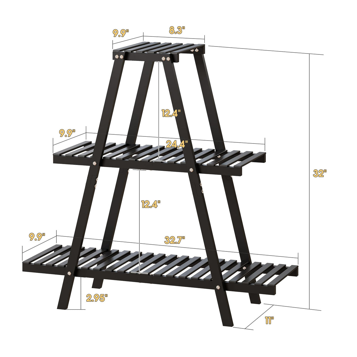 Plant Stand Indoor, Outdoor bamboo Plant Stands for Multiple Plants