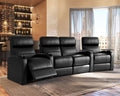 Diesel XS950 Theater Seating Recliners - Octane - Black Top-Grain Leather