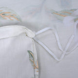 White Floral Duvet Cover Set 100% Cotton Farmhouse Bedding with Hidden Zipper Closure 3 Pieces,