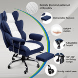 Ergonomic Gaming Chair with Pocket Spring Lumbar Support and Footrest