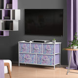 Kids Dresser with 8 Drawers and 5 Drawer TV Stand Bundle - Matching Furniture Set -